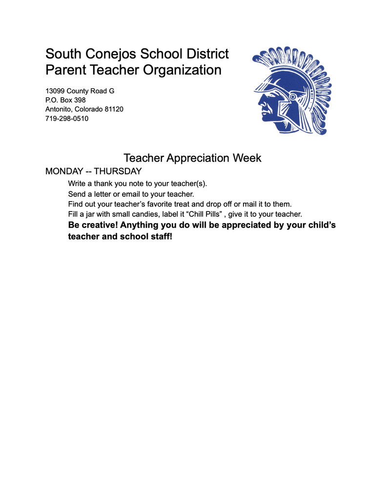 PTO Teacher Appreciation Week