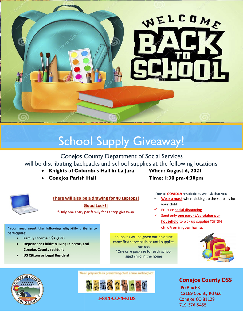 school supply giveaway
