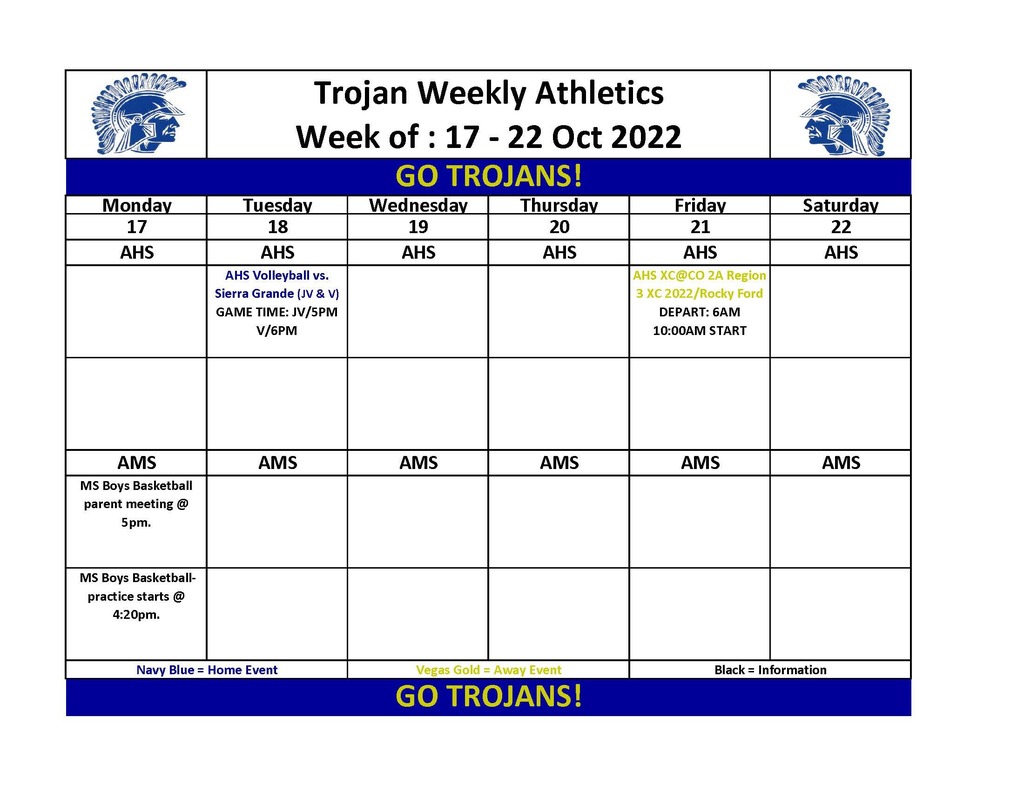 Trojan Weekly Athletics