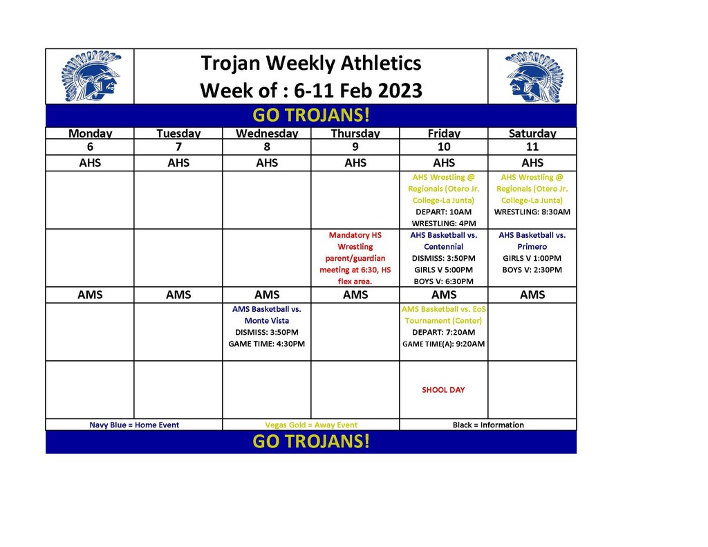 Trojan Weekly Athletics