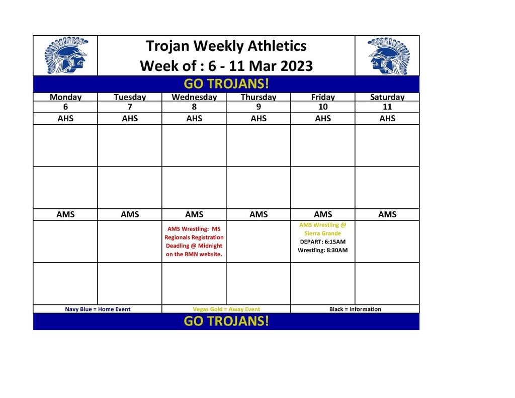 Trojan Weekly Athletics